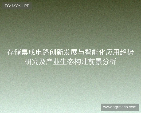 存储集成电路创新发展与智能化应用趋势研究及产业生态构建前景分析